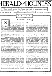 Title Page of Herald of Holiness - November 21, 1917