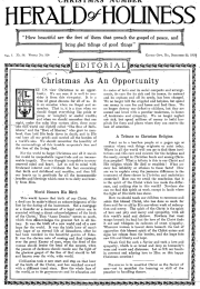 Title Page of Herald of Holiness - December 25, 1918