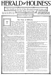 Title Page of Herald of Holiness - November 26, 1919