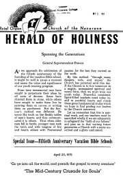 Title Page of Herald of Holiness - April 23, 1951