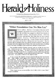 Title Page of Herald of Holiness - April 21, 1920