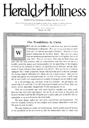 Title Page of Herald of Holiness - October 20, 1920