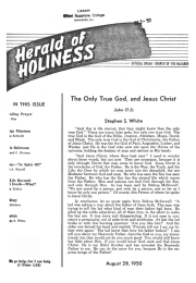 Cover page of Herald of Holiness - August 28, 1950