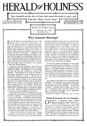 Front page of Herald of Holiness - November 16, 1921