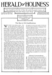 Front page of Herald of Holiness - February 8, 1922