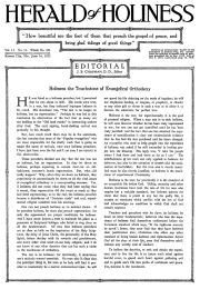 Front page of Herald of Holiness - June 14, 1922