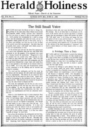 Front page of Herald of Holiness - June 11, 1924