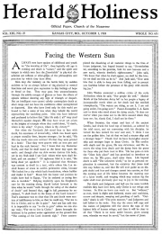 Front page of Herald of Holiness - October 1, 1924