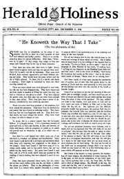 Front page of Herald of Holiness - December 31, 1924