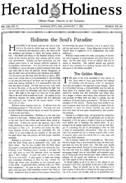 Front page of Herald of Holiness - January 7, 1925