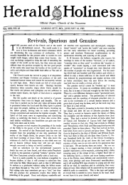 Front page of Herald of Holiness - January 14, 1925