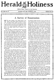 Front page of Herald of Holiness - March 11, 1925