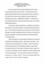 First page of Founder's Day Address Mann