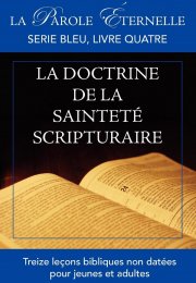 La doctrine de la sainteté scripturaire