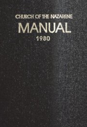 Manual of the Church of the Nazarene, 1980