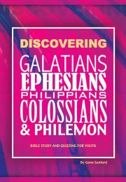 Discovering Galatians, Ephesians, Philippians, Colossians & Philemon: Bible Study and Quizzing for Youth