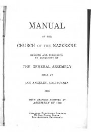 Manual of the Church of the Nazarene (Los Angeles) 1906 Update
