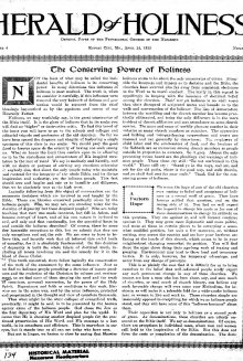Title Page of Herald of Holiness - April 14, 1915