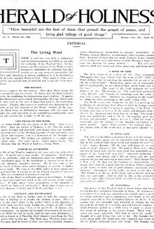 Title Page of Herald of Holiness - April 25, 1917