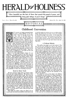 Title Page of Herald of Holiness - April 30, 1919