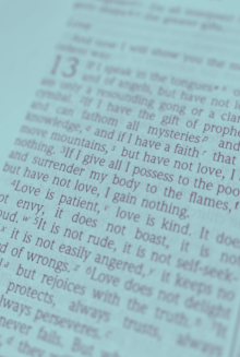 English Bible in Light Blue