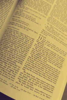 English Bible in Yellow Hebrews 11 By Faith