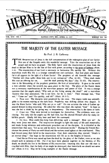 Front page of Herald of Holiness - April 13, 1927