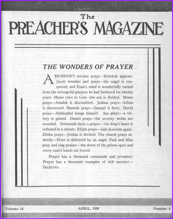 Preacher's Magazine Cover