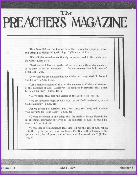 Preacher's Magazine Cover