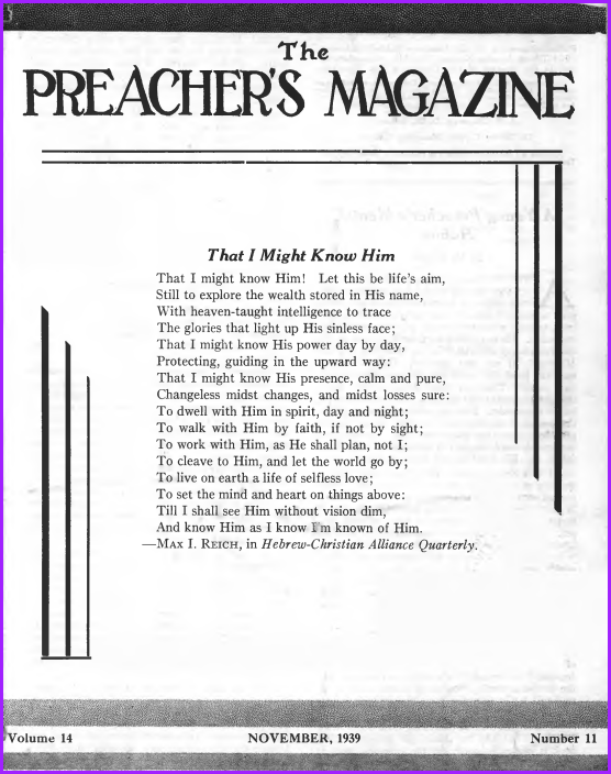 Preacher's Magazine Cover