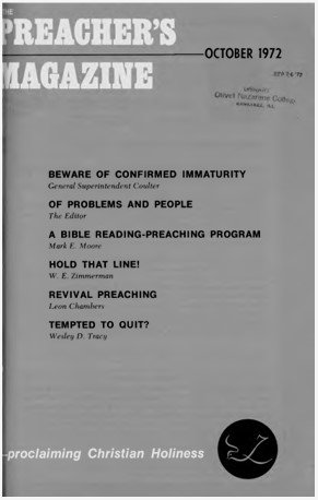 Title Page of Nazarene Preacher
