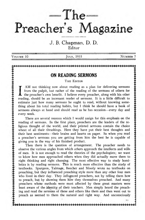 Cover of Preacher's Magazine