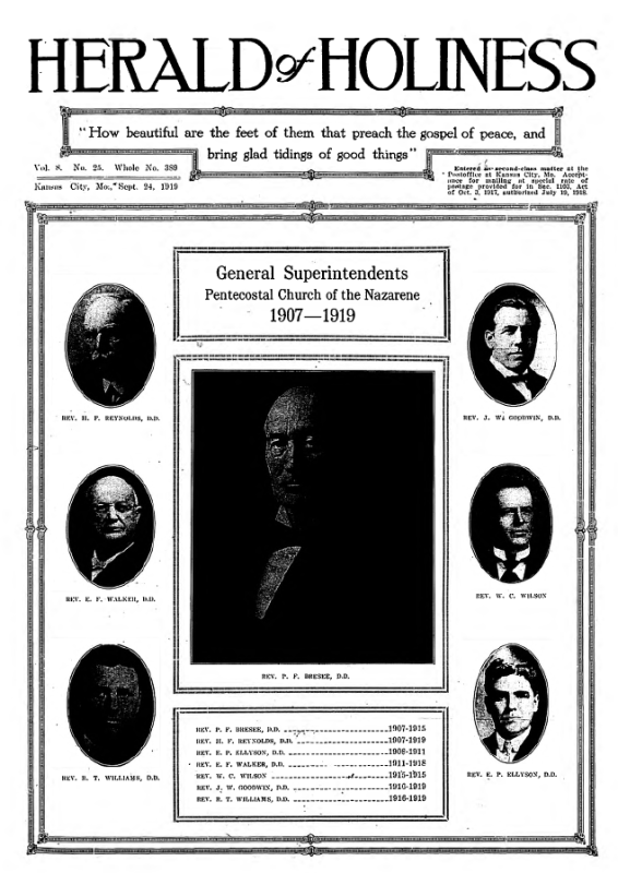 Title Page of Herald of Holiness - September 24, 1919