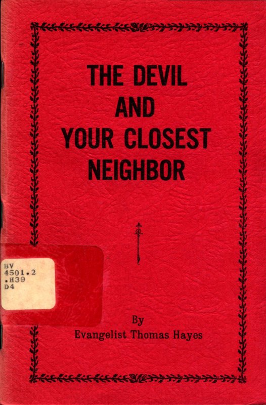 Cover Image Book Title The Devil and Your Closest Neighbor