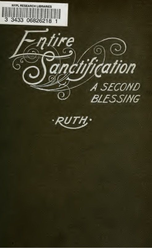 Book Cover Image  Entire Sanctification a Second Blessing