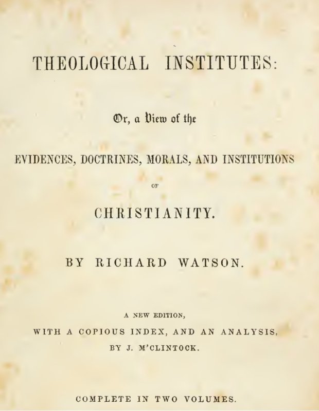 Image of Title Page - Theological Institutes