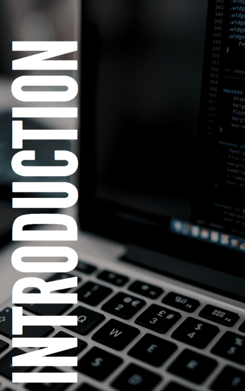 Introduction with a computer in the background