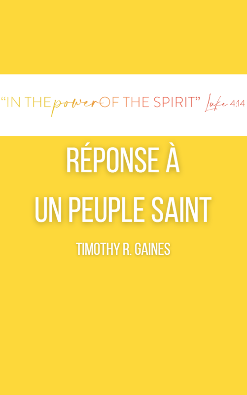 RÉPONSE À ROB FRINGER ET À STANLEY BHEBHE, « PEUPLE SAINT » Timothy R. Gaines