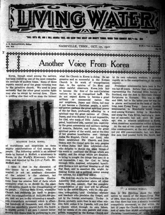 Living Water, October 27, 1910