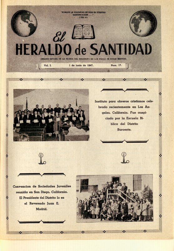 El Heraldo de Santidad, 1 de Junio 1947, Vol 1 N°17