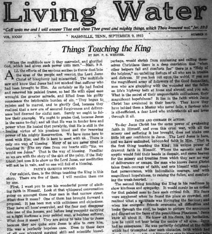 Living Water, Sept. 09, 1915