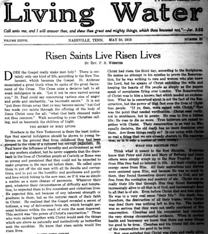 Living Water, May 30, 1918