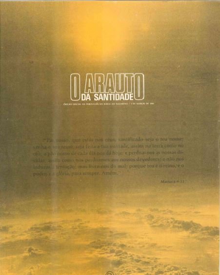 O ARAUTO DA SANTIDADE -  1 DE MARÇO DE 1980