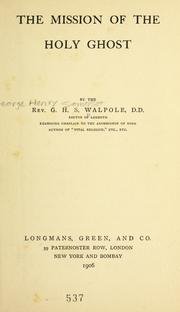 The mission of the Holy Ghost